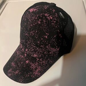 Black and Pink Splatter Trucker Hat
